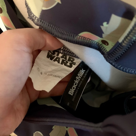 Star Wars Blackmilk Baby Yoda Grogu Short Overalls - Picture 2 of 4